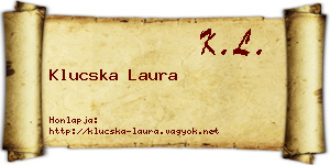 Klucska Laura névjegykártya